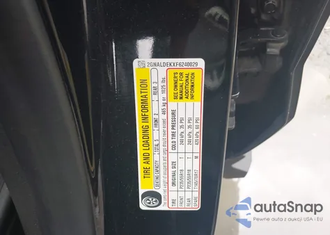 2015 Chevrolet Equinox Ltz из США, поврежденный, VIN 2GNALDEKXF6240029